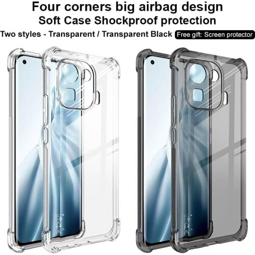 For Xiaomi Mi 11 Pro Case IMAK Transparent Shockproof Conners Airbags Soft TPU Back Cover Case for Xiaomi Mi11 Pro