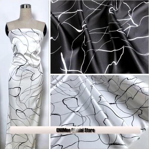 CNUM SP948 Pure Silk/ Lines /Silk Fabric 92% Silk 8% Spandex Elastic/ W: 1.18yd Thickness 19momme/ Sold by meter