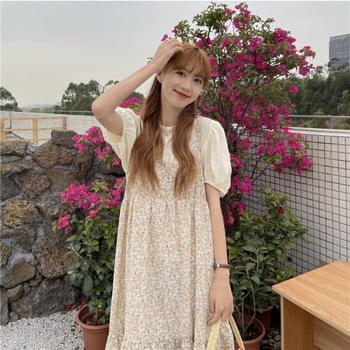 French Retro Lace Flower Strap First Love Dress Female Student Niche Wind Chime Dress Summer New Style