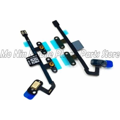 High Quality Power Button On Off Flex Cable & Microphone For iPad 6 Air 2 A1566 A1567 Volume Switch Connector Ribbon Parts