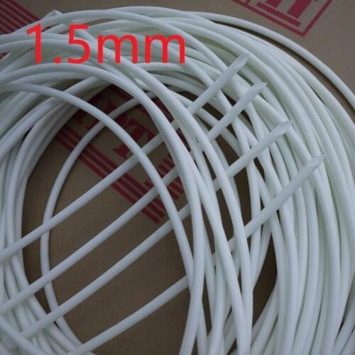 ID 1.5mm Fiberglass Tube Silicone Resin Braided Wire Sleeve Flame Resistant Fiber Glass Insulated Cable Protect Pipe 200 Deg.C
