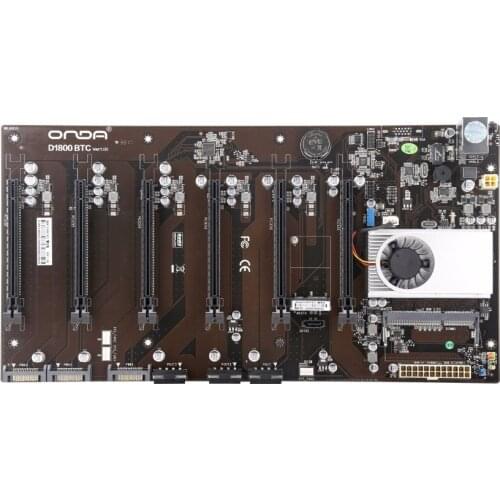 Brand New for Onda D1800 BTC Miner Machine Mining Motherboard Support 6 cards Comes With CPU(H81 H61 B250 H110 PRO BTC)