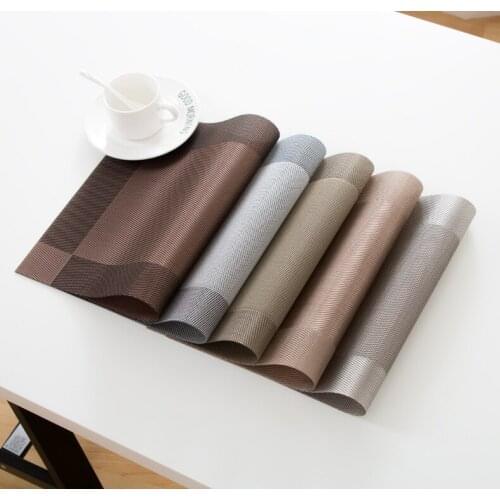 Placemat for Dining Table Western Mat Heat Insulation Mat Rectangular Simple Table Mat Household Wash - Away Plate Mat
