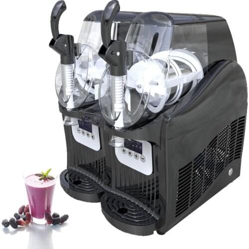 2 Tank Snow Melting Machine Mini Slush Machine Commercial Ice Snow Cold Drink Maker 300W