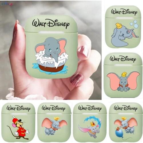 Disneys cute Dumbo Soft Silicone Cases For Apple Airpods 1/2 Protective Case Bluetooth Wireless Earphone Cover For Apple Air Po