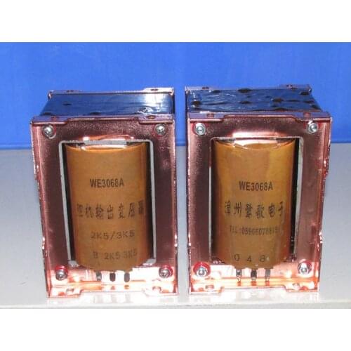 Single-ended 2.5K / 3.5K / 4Ω8Ω output transformer wound by American WE3068 iron core, 11Hz ~ 32KHz -3db. 15Hz ~ 20KHz -1.3db