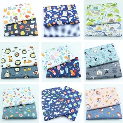 Aniaml Dog Owl Cotton Fabric Diy Sewing Cloth For Patchwork Quilting Baby Dress Textile Cushions Handmade Tissus Tilda Tales