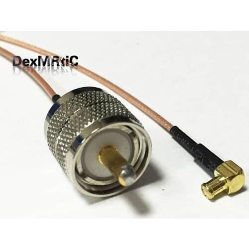 New UHF Male Plug PL259 Switch MCX Male Plug Right Angle RF pigtail cable RG178 Wholesale 15CM 6" Adapter