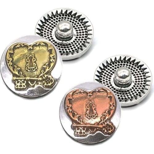 Wholesale metal Rhinestone Snap Buttons W113 Anchor Diy Jewelry fit 18mm Snap button Necklaces/Bracelets for women