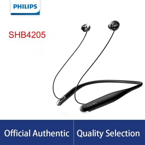 Philips SHB4205 Bluetooth Earphone 4.1 USB Cable Support A2DP,AVRCP,HFP,HSP Bluetooth for Galaxy note 8 Official Certification