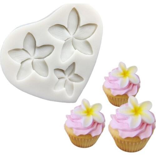 Plumeria Rubra Silicone Sugarcraft Mold Chocolate Cupcake Baking Fondant Cake Decorating Tools