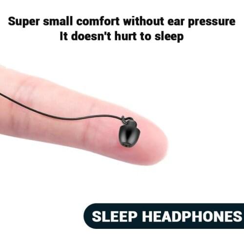 Wired Earphone Sleep Headset In-Ear Sport Noise Reduction Sound Insulation 3.5mm Typec Stereo Soft TPE For iphone Xiaomi Huawei