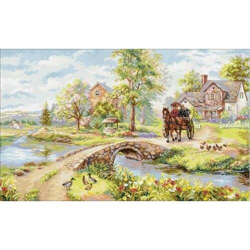 Walk on sunday patterns Counted Cross Stitch 11CT 14CT 18CT DIY Chinese Cross Stitch Kits Embroidery Needlework Sets