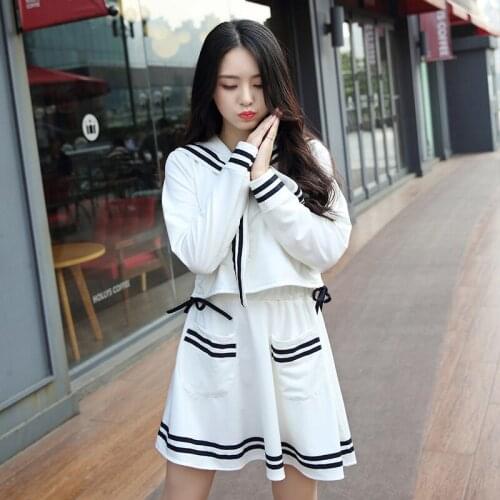 Japanese Korea School Uniforms Cosplay Costume Navy Academ Style Jk Girls Summer Student Clothes For Kids Sailor Suit C38171AD
