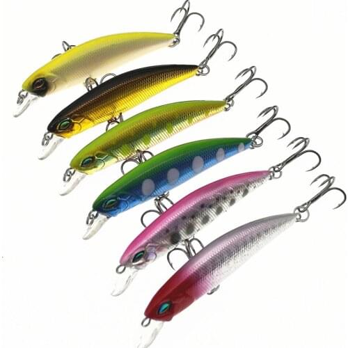SWOLFY 5PCS/LOT 60mm/6.5g Laser Fishing Lure sinking Minnow Wobbler Professional Baits 6cm 6.5g Crankbait