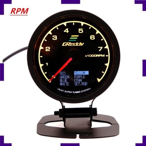 Racing Gauge GReddi Multi D/A LCD Digital Display Tachometer Gauge Car Gauge 2.5 Inch 62mm 7 Color in 1