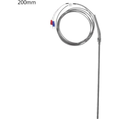 K type Thermocouple 2m Cable M8 Thread Temperature Sensor Probe 50mm/100mm/200mm
