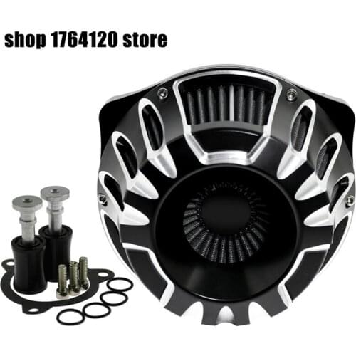 Motorcycle Air Cleaner Intake Filter Fit For Harley Touring Glide 2008-2016 Dyna FXDLS 2017 FLSTNSE 2014-2015 FXSBSE 2013-2014