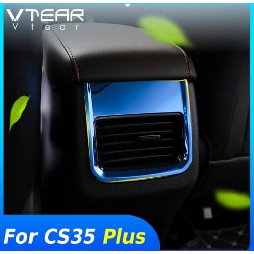 Vtear For Changan CS35 Plus interior decoration centre armrest rear air outlet cover vent inner trim Car accessories parts 2020