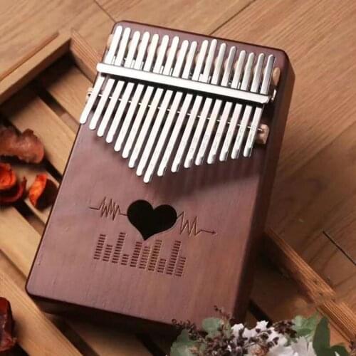 Mahogany Kalimba 17-Key Thumb Piano High Quality Wood Body Finger Piano Easy to Learn Musical Instruments for Kids Beginners