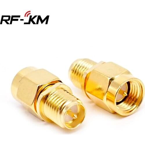 2pcs RF coaxial coax adapter SMA male to RP SMA female Connector