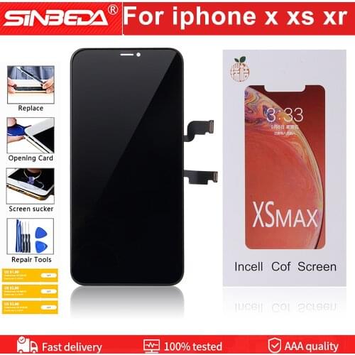 5Pcs 100% Test AAA+++RJ Incell LCD Pantalla For IPhone X LCD XS XR 11 LCD Display Digitizer Assembly For IPhone X XS XS Max LCD