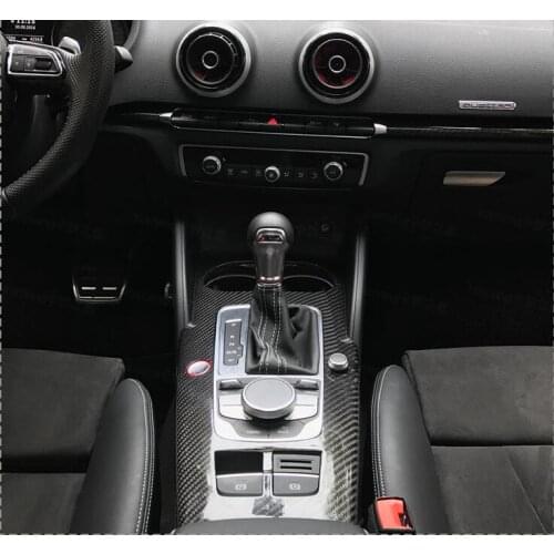 Accessories Carbon Fiber Interior Moldings Central Control Panel Trim Door Panel Cover For Audi A3 S3 RS3 2014-2017 Car styling