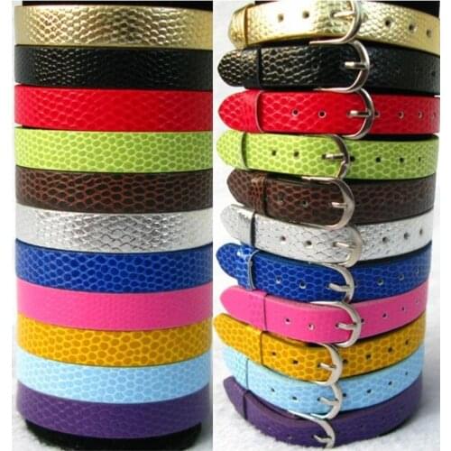 10mm Snake PU Leather DIY Slider Wristband Bracelet fit 10mm Slide Charm Bead Fashion Wholesale on Aliexpress 100pcs/lot