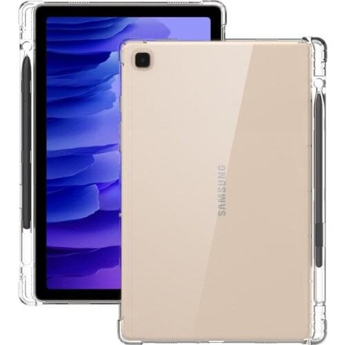 For Samsung Galaxy Tab A7 Case SM-T500/T505 Soft TPU Back Tablet Pencil Back Cover for Galaxy Tab A7 Lite SM-T220/T225 Funda
