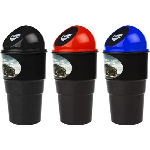 LEEPEE Delicate Car Garbage Can Vehicle Trash Can Garbage Bin Dust Case Rubbish Holder Auto Accessories