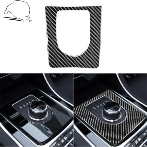 For Jaguar F-PACE XE XF S R Sport X761 X760 X260 Interior Accessories Carbon Fiber Gear Shift Shifter Insert Panel Trim Sticker