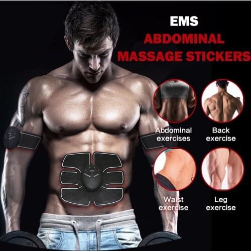 EMS Wireless Muscle Stimulator Smart Fitness Abdominal Training Electric Weight Loss Abdominal Massage Stickers Unisex