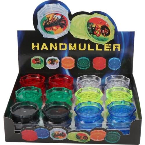 2Parts Tobacco Grinder Plastic Tobacco Mill Grinder Herb Spice Crusher For Smoking Accessories 53mm Pipe Smoking Grinder