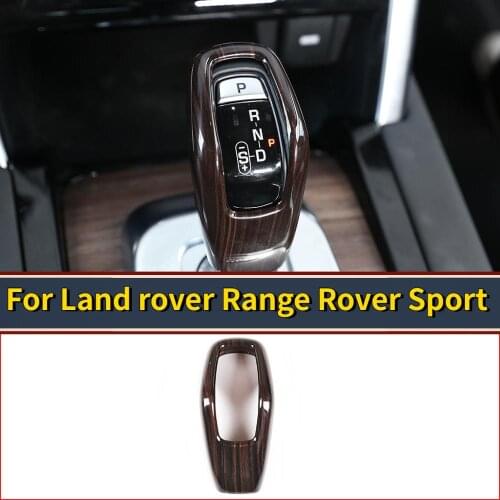 For Land rover Range rover Sport RR Sport 2018 2019 2020 ABS plastic Red Wood Grain Gear Shift Head Cover Trim Car Accessories