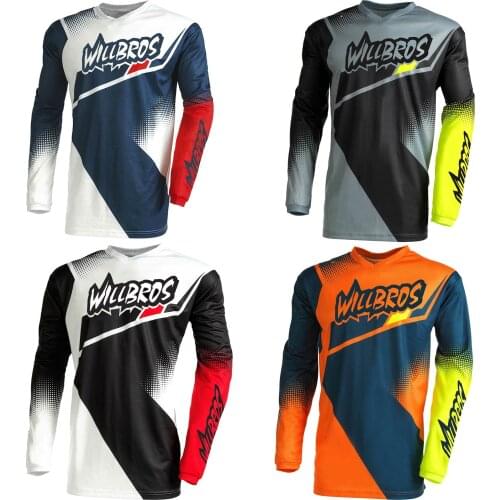 Motocross Jersey Willbros Element Long Sleeve MTB Bike Cycling Mountain Bicycle Offroad Motor Moto Cross Summer T-shirt Mens
