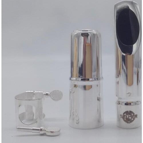 Music Fancier Club Professional Tenor Soprano Alto Saxophone Metal Mouthpiece Silver Plated Sax Mouth Pieces Accessories 5 6 7 8