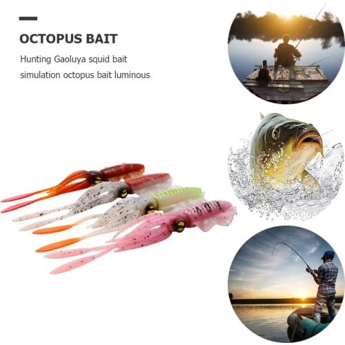 Fishing Soft Lure 15cm Luminous Squid Jig Fishing Lures Shrimp Bait Octopus Calamar For Sea Fishing Wobbler Bait Jigging Tackle