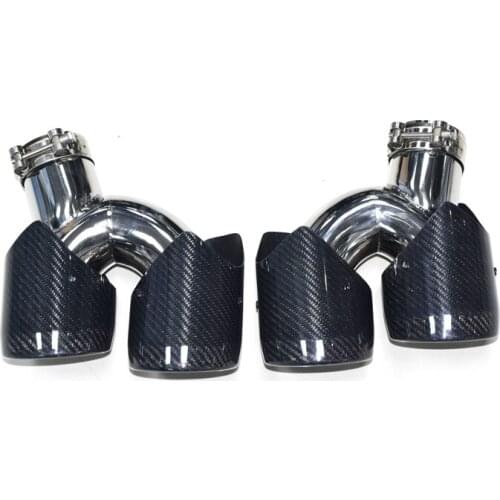 1 Pair Carbon Fiber Exhaust Tip For Porsche Macan 2020 Exhaust Pipe Car Exhaust Tailpipe Car Muffler Tip Nozzle