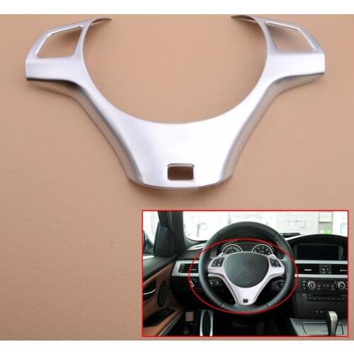 New Silver Steering Wheel Cover Trim Fit For BMW 3 Series E90 2005 2006 2007 2008 2009 2010 2011 2012