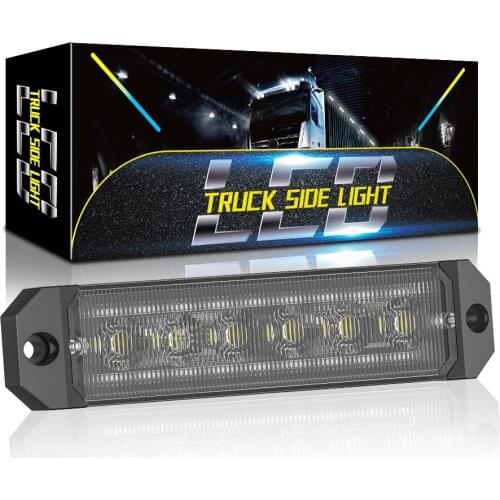 New 6 light ultra-thin warning light motorcycle pickup flash 12-24V general ultra-thin flash light 6LED