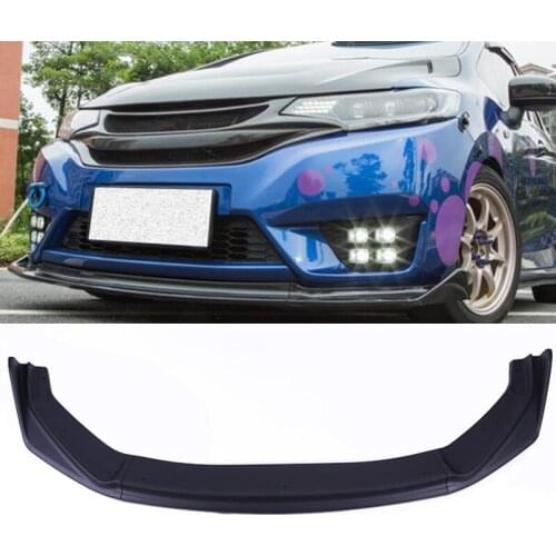 For NEW Honda Fit Jazz Car Front Bumper Lip Body Kit Diffuser Deflector Spoiler Splitter Lip Guard Jazz Spoiler Refit 2014-2017
