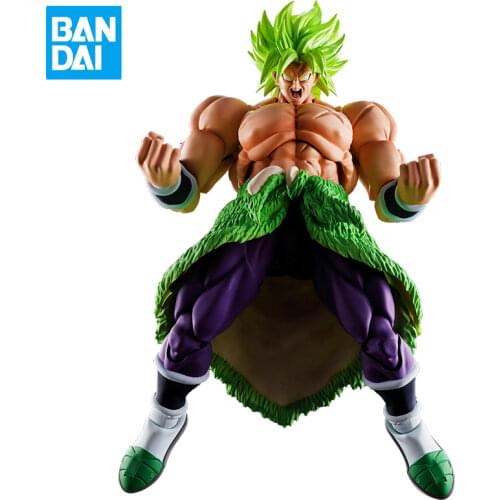 BANDAI SHF Original Anime Dragon Ball Super Theater Edition Broly Super Saiyan Model Collectibles Gift Toys for Children Dolls
