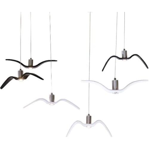 Pendant Lamp Nordic Post-Modern Restaurant Creative Bar Clothing Store Window Decoration Swallow Bird Seagull Chandeliers