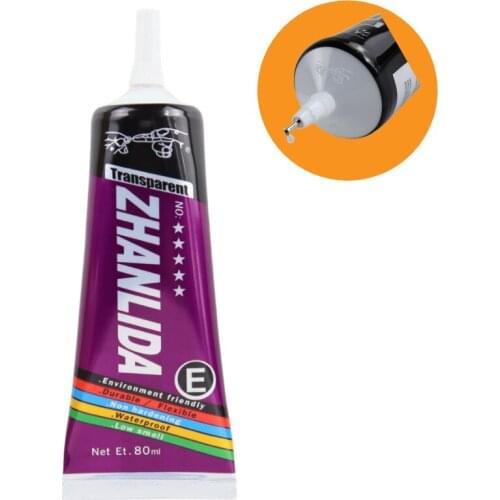 80ML Zhanlida E Clear Glue Cellphone Glass Frame Glue Strong Adhesive Waterproof Liquid Good Quality Super Glue