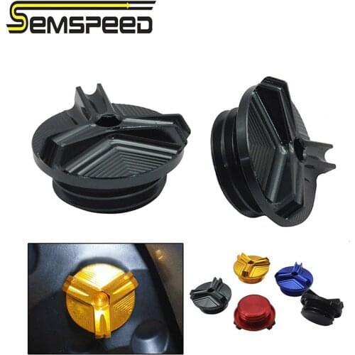 SEMSPEED Motorcycle CNC M27*3 Engine Oil Filler Cap Plug For YAMAHA YZFR6 YZFR6S yzf r6 1999-2010 2011 2012 2013 2014 2015 2016