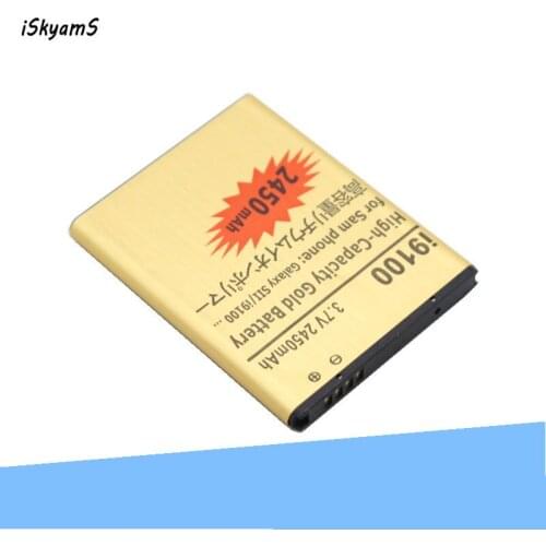 ISkyamS 1x 2450mAh EB-F1A2GBU EBF1A2GBU Gold Replacement Battery For Samsung Galaxy SII S2 I9100 I9103 i9050 B9062 I9108 M340S