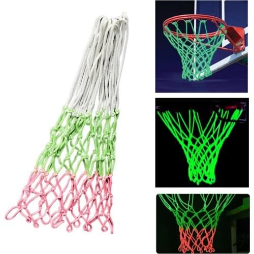 Light Up Basketball Net Heavy Duty Basketball Net Replacement Outdoor Shooting Trainning Glowing Light Luminous Basketball Net