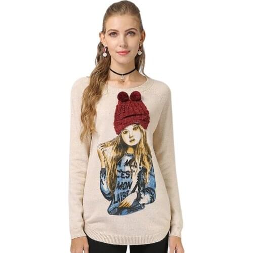 Loose Pullover Round Collar Long Versatile Womens Stripped Fashion Jersey Knitted Set Women