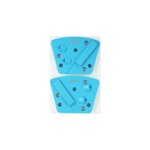 Trapezoid PCD Grinding Plate Disc Diamond Floor disc, 2 pcs PCD + 1 Wearing Bar