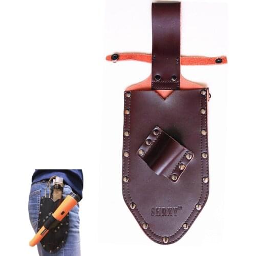 Pointer Metal Detector Holster Digger Pouch Treasure Waist Pack Finds Bag Tools Shovel ProFind Leather 2in1 for Garden Detecting